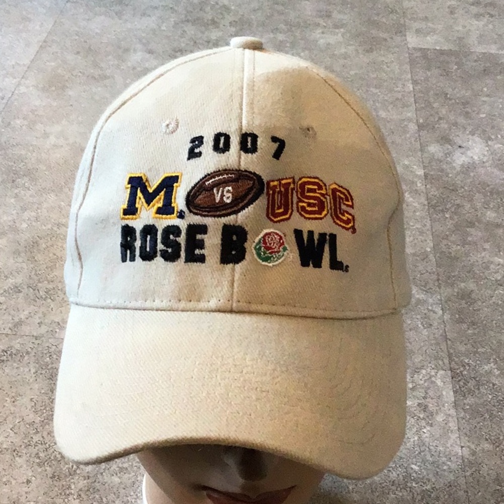 2007 college Rose Bowl Michigan vs USC baseball cap